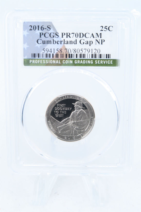 2016-S PCGS PR70DCAM Cumberland Gap NP Quarter Proof 25C