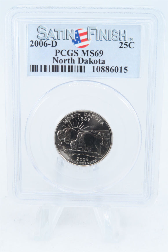 2006-D PCGS SP69 North Dakota Satin Finish State Quarter 25C