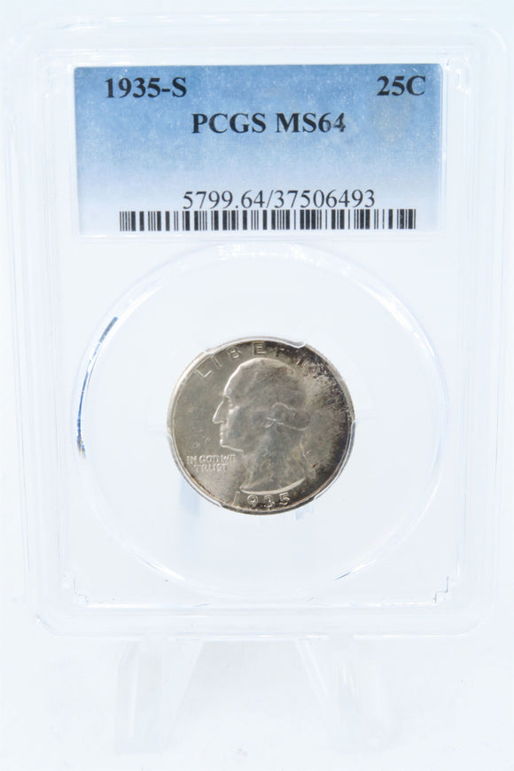 1935-S PCGS MS64 Washington Quarter Business Strike 25C