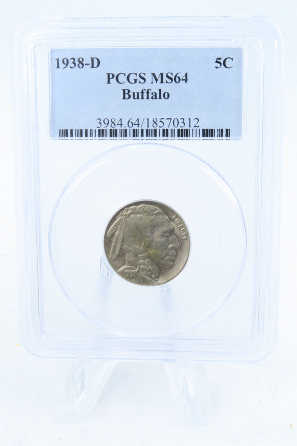 1938-D PCGS MS64 Buffalo Nickel Business Strike 5C