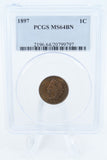1897-P PCGS MS64BN Indian Cent Business Strike 1C