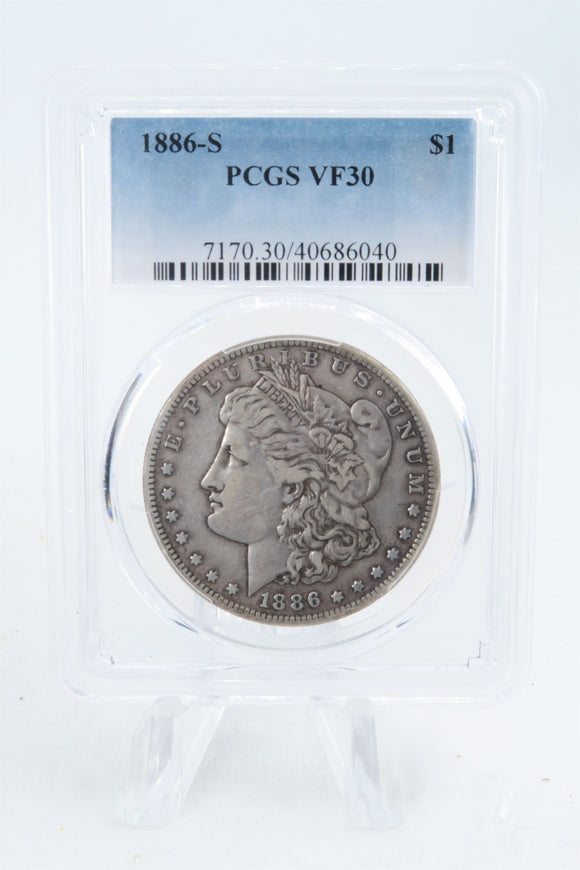 1886-S PCGS VF30 Morgan Dollar Business Strike