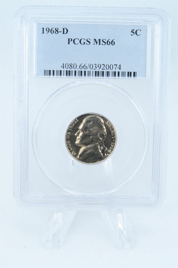 1968-D PCGS MS66 Jefferson Nickel Business Strike 5C