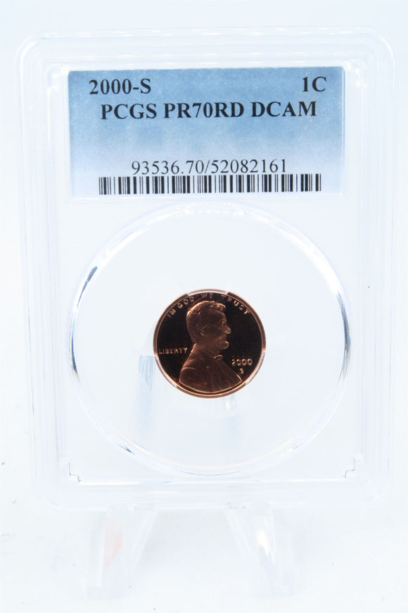 2000-S PCGS PR70DCAM Lincoln Memorial Cent Proof 1C
