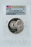 2017-P PCGS PR69DCAM Lions Club International Commemorative Silver Proof