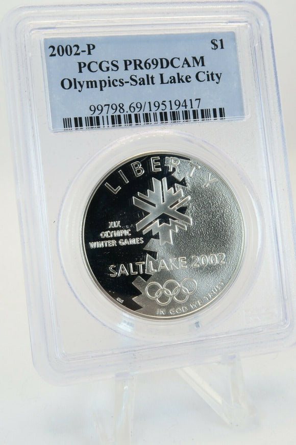 2002-P PCGS PR69DCAM Olympics-Salt Lake City Commemorative Silver Proof