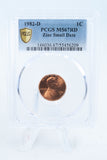 1982-D PCGS MS67RD Zinc Small Date Lincoln Memorial Cent Business Strike 1C