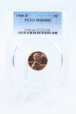 1968-D PCGS MS66RD Lincoln Memorial Cent Business Strike 1C