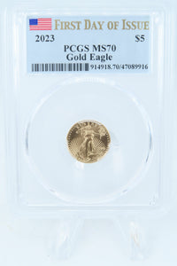 2023-P PCGS MS70 1/10th oz Gold Eagle Business Strike