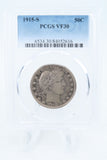 1915-S PCGS VF30 Barber Half Dollar Business Strike 50C