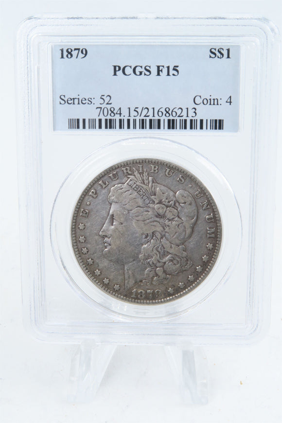 1879-P PCGS F15 Morgan Dollar Business Strike