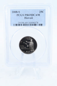 2008-S PCGS PR69DCAM Hawaii State Quarter Proof 25C