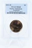2011-D PCGS MS68 Native American Position B Dollar Business Strike