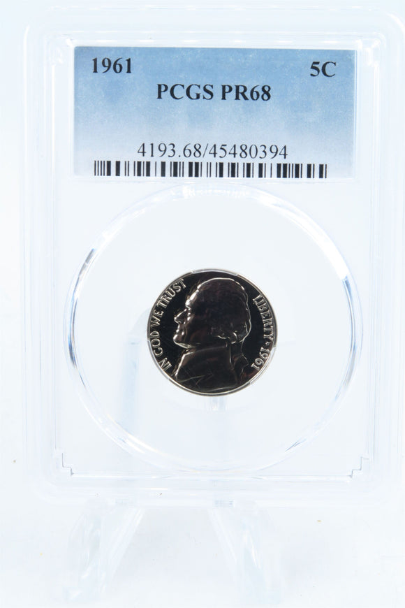 1961-P PCGS PR68 Jefferson Nickel Proof 5C