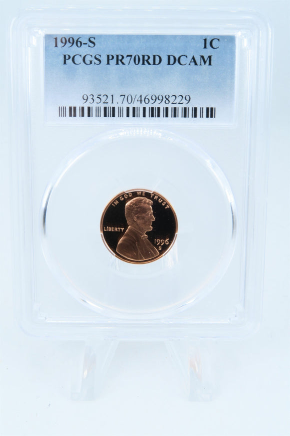 1996-S PCGS PR70DCAM Lincoln Memorial Cent Proof 1C