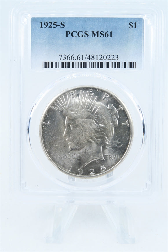 1925-S PCGS MS61 Peace Dollar Business Strike