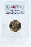 2008-P PCGS SP68 James Monroe Position B Presidential Dollar Satin Finish