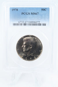 1978-P PCGS MS67 Kennedy Half Dollar Business Strike 50C