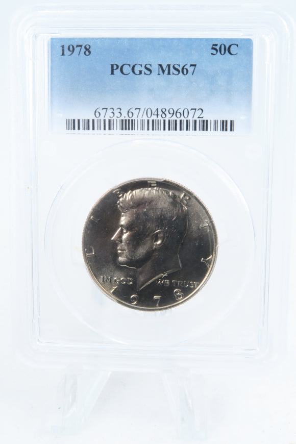 1978-P PCGS MS67 Kennedy Half Dollar Business Strike 50C