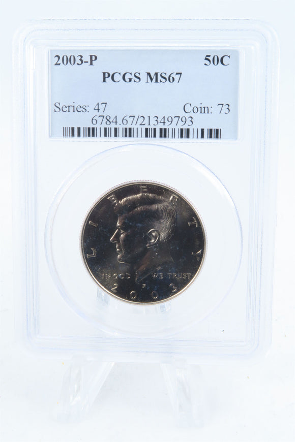 2003-P PCGS MS67 Kennedy Half Dollar Business Strike 50C