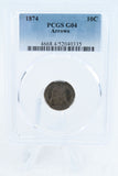 1874-P PCGS G04 Arrows Liberty Seated Dime Business Strike 10C