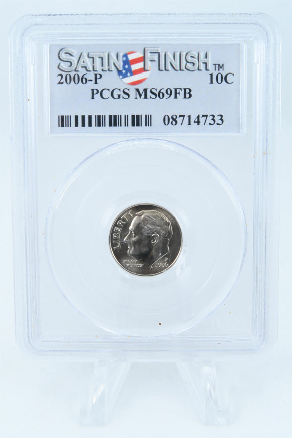 2006-P PCGS SP69FB Satin Finish Roosevelt Dime 10C