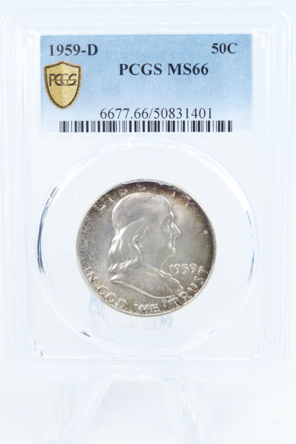 1959-D PCGS MS66 Franklin Half Dollar Business Strike 50C