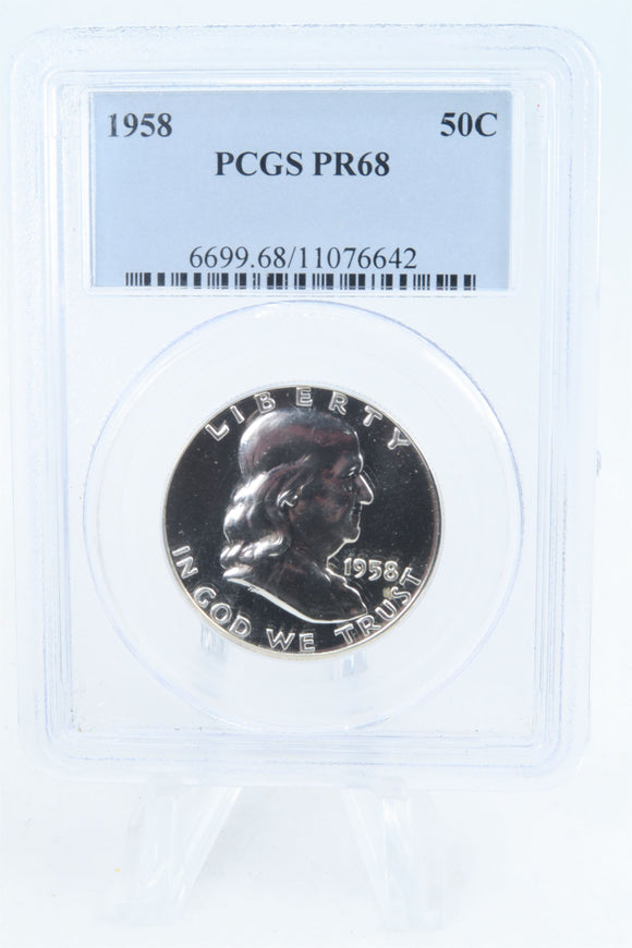 1958-P PCGS PR68 Franklin Half Dollar Proof 50C