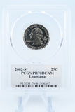 2002-S PCGS PR70DCAM Louisiana State Quarter Proof 25C