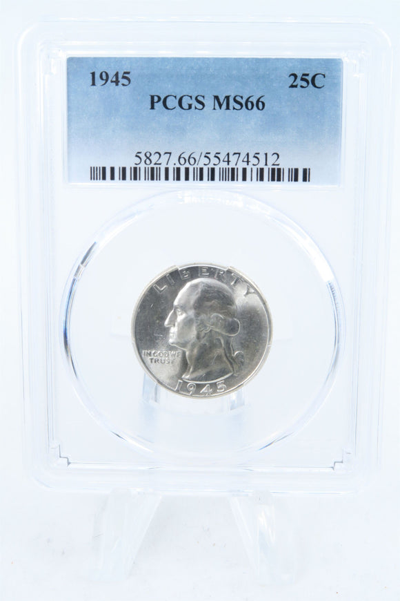 1945-P PCGS MS66 Washington Quarter Business Strike 25C