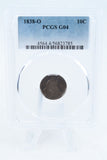 1838-O PCGS G04 No Stars Liberty Seated Dime Business Strike 10C