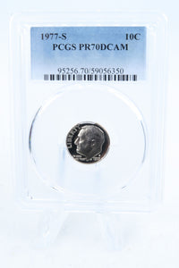 1977-S PCGS PR70DCAM Roosevelt Dime Proof 10C