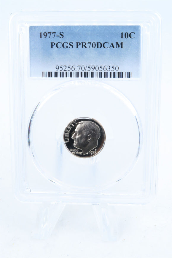 1977-S PCGS PR70DCAM Roosevelt Dime Proof 10C