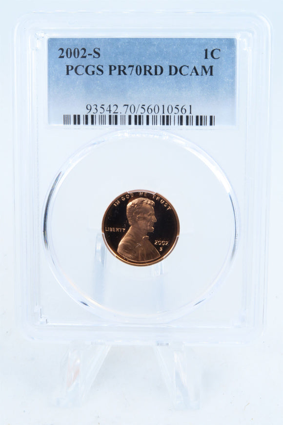 2002-S PCGS PR70DCAM Lincoln Memorial Cent Proof 1C