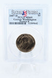 2007-D PCGS SP69 Washington Pos B Presidential Dollar Satin Finish