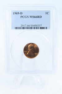 1969-D PCGS MS66RD Lincoln Memorial Cent Business Strike 1C