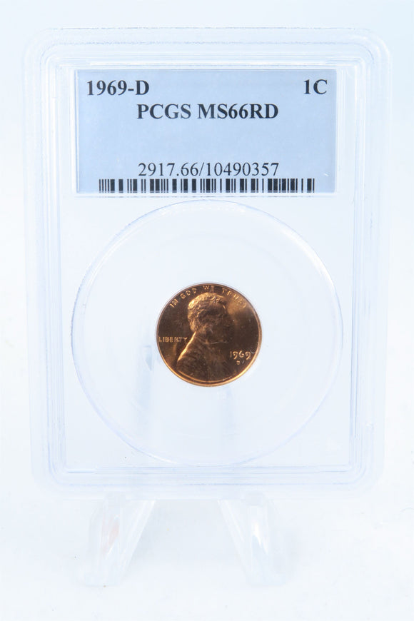 1969-D PCGS MS66RD Lincoln Memorial Cent Business Strike 1C