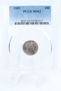 1905-P PCGS MS62 Barber Dime Business Strike 10C