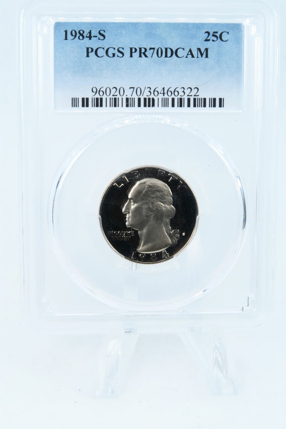 1984-S PCGS PR70DCAM Washington Quarter Proof 25C