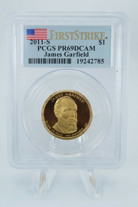2011-S PCGS PR69DCAM James Garfield Presidential Dollar Proof