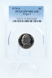 1979-S PCGS PR70DCAM Type 1 Jefferson Nickel Proof 5C