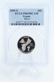 2009-S PCGS PR69DCAM Silver Guam Quarter Proof 25C