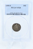 1890-S PCGS VF20 Liberty Seated Dime Business Strike 10C