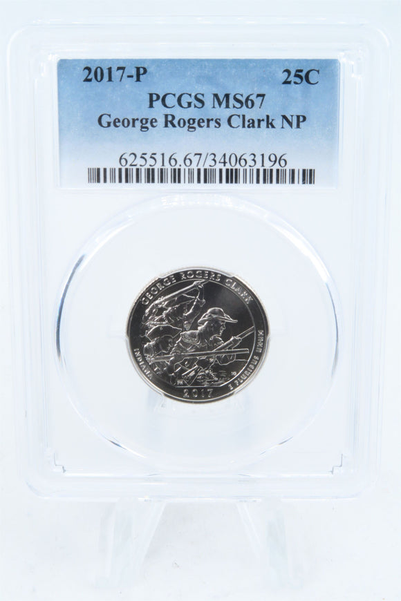 2017-P PCGS MS67 George Rogers Clark NP Quarter Business Strike 25C
