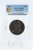 1827-P PCGS VF30 Square Base 2 Capped Bust Half Dollar Business Strike 50C