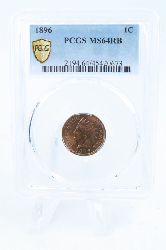 1896-P PCGS MS64RB Indian Cent Business Strike 1C