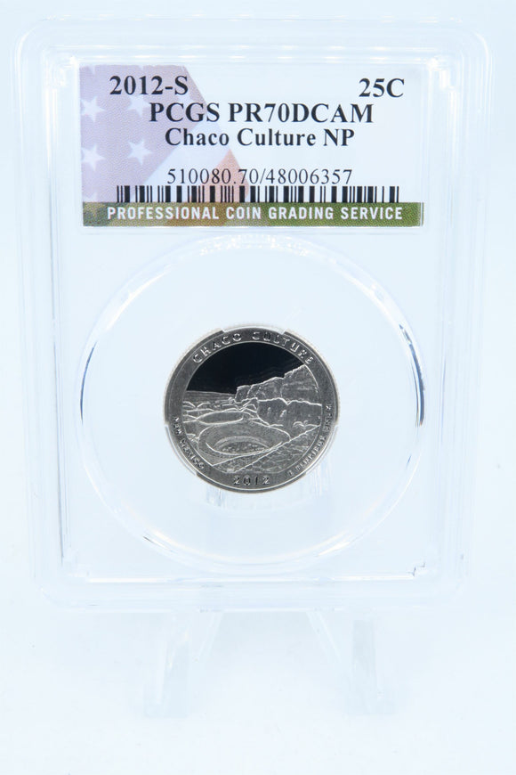 2012-S PCGS PR70DCAM Chaco Culture NP Quarter Proof 25C