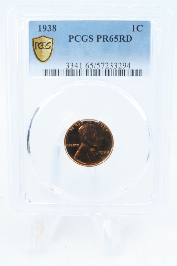 1938-P PCGS PR65RD Lincoln Wheat Cent Proof 1C