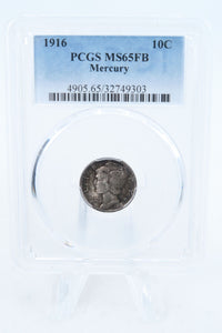 1916-P PCGS MS65FB Mercury Dime Business Strike 10C