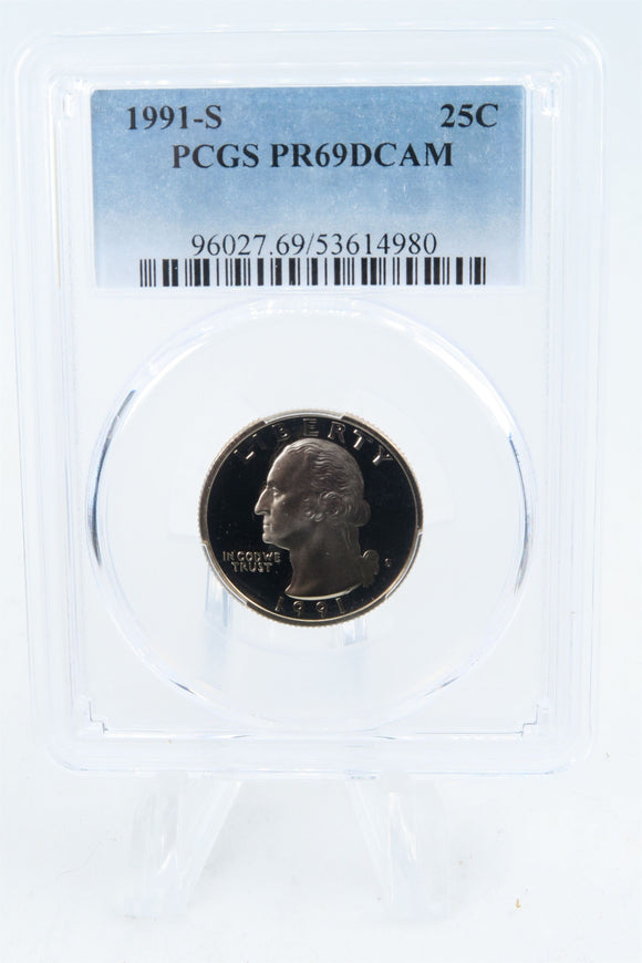1991-S PCGS PR69DCAM Washington Quarter Proof 25C